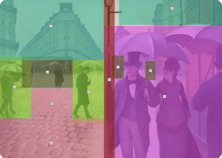 Paris Street, Rainy Day — Region map